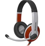 Defender Warhead G-120 herní sluchátka s mikrofonem, drátová, bílo-červená, 2x 3.5 mm jack