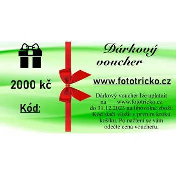 Dárková krabička Dárkový voucher 2000 kč (dárkový kupon voucher)