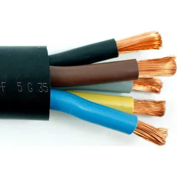 elektrický kabel Kabel H07RN-F 5G2,5 pryžový, gumový flexibilní černý plášť
