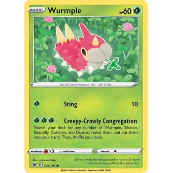 Sběratelská karetní hra Pokémon karta Wurmple 006/196 - Lost Origin