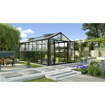 Skleník VITAVIA GARDEN Skleník VITAVIA ZEUS COMFORT 13800 sklo 3 mm + PC 10 mm černý LG3717