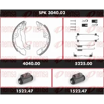 Brzdový buben Souprava brzd, bubnová brzda REMSA SPK 3040.02