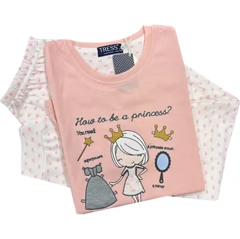 Dámské noční prádlo C-Lemon Dívčí flanelové pyžamo - C- Lemon Barva: Lososová, Velikost: 13 let (vel.152)