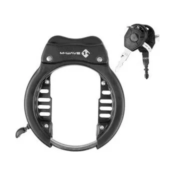 Zámek na kolo Zámek M-Wave rámový-podkova XL s klíči se světlem černý