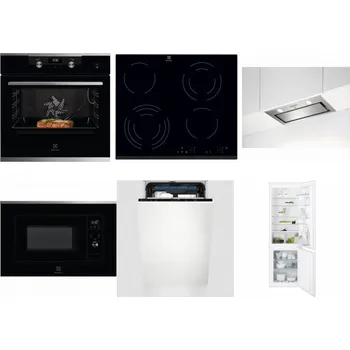 Set domácích spotřebičů ELECTROLUX KODEC75X2 + ELECTROLUX EHF6343FOK + ELECTROLUX LFG716X + ELECTROLUX LMS2203EMX + ELECTROLUX EEM23100L + ELECTROLUX ENT6TF18S