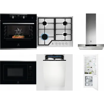 Set domácích spotřebičů ELECTROLUX KODEC75X2 + ELECTROLUX KGS6426SX + ELECTROLUX LFT426X + ELECTROLUX LMS4253TMX + ELECTROLUX EEM23100L + ELECTROLUX ENT6TF18S