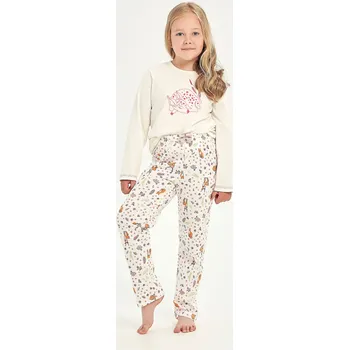 Dívčí pyžamo Taro pyžamo dívčí 3033 Nell - ecru, 140 (Dívčí pyžamo Taro)