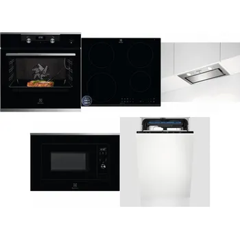 Set domácích spotřebičů ELECTROLUX KODEC75X2 + ELECTROLUX LIR60433B + ELECTROLUX LFG716X + ELECTROLUX LMS2203EMX + ELECTROLUX EEM23100L