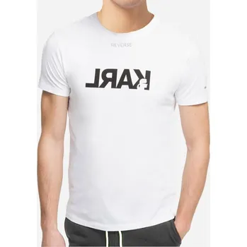 Pánské tričko Pánské bílé triko Karl Lagerfeld - Velikost 2XL, Barva Bílá 25220