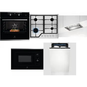 Set domácích spotřebičů ELECTROLUX KODEC75X2 + ELECTROLUX KGS6426SX + ELECTROLUX LFG716X + ELECTROLUX LMS2203EMX + ELECTROLUX EEM23100L