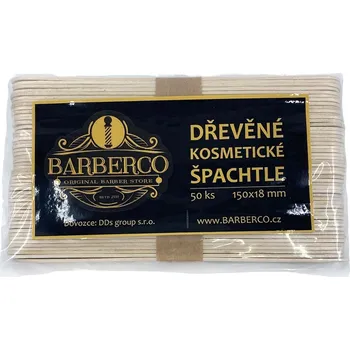 Dřevěné špachtle k nanášení vosku BARBERCO 150x18 mm - 50 ks