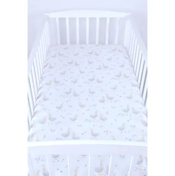 Prostěradlo BBL Dětské prostěradlo do postele bavlna - 120 x 60 cm - husa