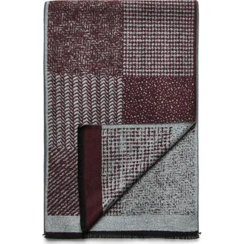 Šála Bugatti pánská elegantní šála 6300 40501 970 Vínová ONE SIZE