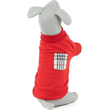 Obleček pro psa Vsepropejska Bady červená mikina pro psa Barva: Červená, Délka zad (cm): 39, Obvod hrudníku: 58 - 68 cm