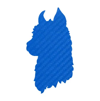 Samolepící dekorace Lama 006 levá silueta (57 - 3D karbon modrý) SAMOLEPKA NA AUTO, NÁLEPKA, FÓLIE, POLEP, TUNING, VLASTNÍ TEXT, TISK, AUTOSAMOLEPKY.cz, POLEPY, OBRÁZEK, LOGO, 3D STICKERS