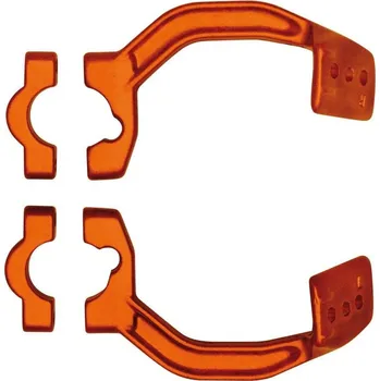 Chránič ruky pro motocykl Kovový montážní kit na řídítka krytů páček FLX / VERTIGO / DUAL EVO, RTECH (oranžový, pár)