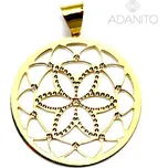 Zlatý přívěsek květ