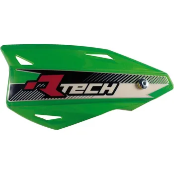 Motocyklový chránič Kryty páček VERTIGO, RTECH (zelené, polohovatelné, vč. montážní sady)
