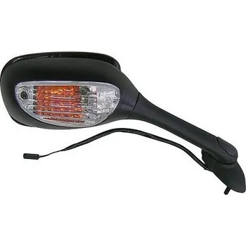 Zrcátko pro motocykl Zpětné zrcátko s blikačem replica (rozteč šroubů 42 mm), Q-TECH, P