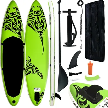 Paddleboard Nafukovací SUP paddleboard 305 x 76 x 15 cm zelený