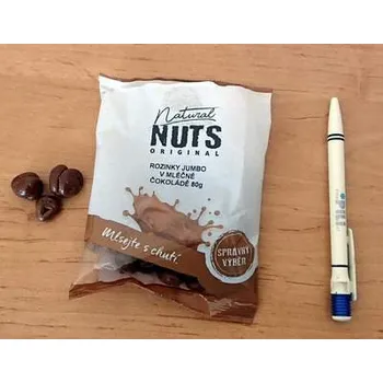 Sušené ovoce Rozinky Jumbo v mléčné čokoládě 80g