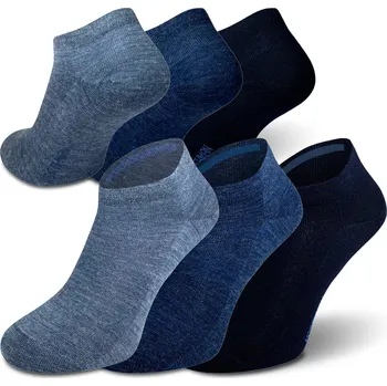 Pánské ponožky Northman Summer Merino 3-pack Velikost: 45-47 Modré Kotníkové Merino Ponožky
