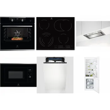 Set domácích spotřebičů ELECTROLUX KODEC75X2 + ELECTROLUX EHF6547FXK + ELECTROLUX LFG716X + ELECTROLUX LMS2203EMX + ELECTROLUX EEM23100L + ELECTROLUX ENT6TF18S
