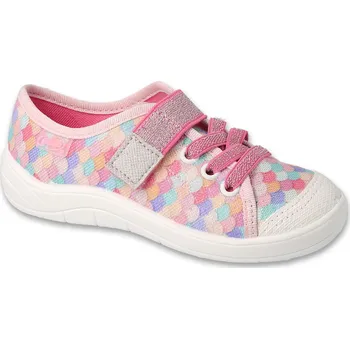 Dívčí tenisky Tenisky plátěnky kecky Befado 351X015 s barevnými šupinkami velikost: 27