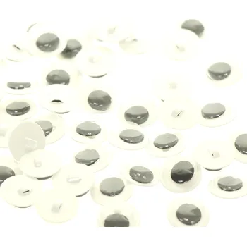 Oči bílo-černé přišívací 12 mm