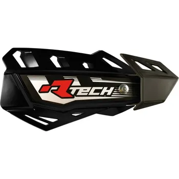 Chránič ruky pro motocykl Kryty páček FLX, RTECH (černé, 4 varianty v 1, vč. montážní sady)