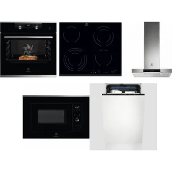 Set domácích spotřebičů ELECTROLUX KODEC75X2 + ELECTROLUX EHF6343FOK + ELECTROLUX LFT426X + ELECTROLUX LMS2203EMX + ELECTROLUX EEM23100L