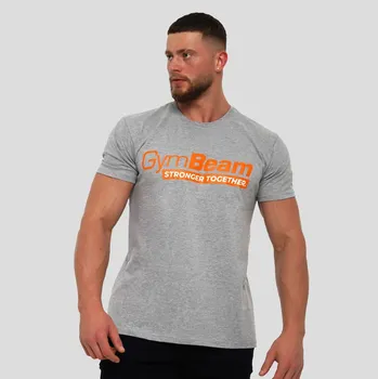Pánské tričko GymBeam Tričko Stronger Together Grey XXL
