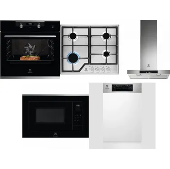 Set domácích spotřebičů ELECTROLUX KODEC75X2 + ELECTROLUX KGS6426SX + ELECTROLUX LFT426X + ELECTROLUX LMS4253TMX + ELECTROLUX EEM43300IX