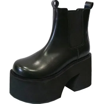 Dámské kozačky Kotníkové Chelsea na podpatku Barva: Černá, Velikost: 40