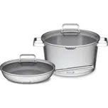 Sada nádobí G21 Gourmet Magic s cedníkem, 4 díly, nerez