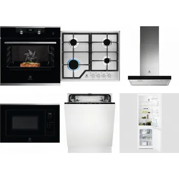 Set domácích spotřebičů ELECTROLUX KODEC75X2 + ELECTROLUX KGS6426SX + ELECTROLUX LFT766X + ELECTROLUX LMS4253TMX + ELECTROLUX EEA27200L + ELECTROLUX LNT3LF18S