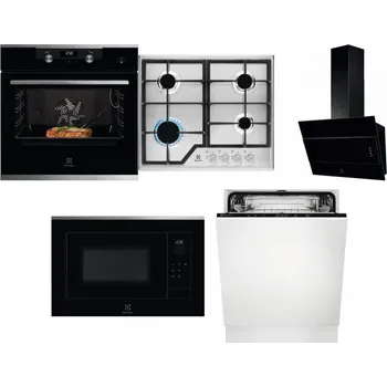 Set domácích spotřebičů ELECTROLUX KODEC75X2 + ELECTROLUX KGS6426SX + ELECTROLUX LFV316K + ELECTROLUX LMS4253TMX + ELECTROLUX EEA27200L