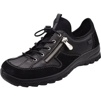 Dámské polobotky Dámská kožená obuv RIEKER L7157-00 CELOROČNÍ černá vel. 41