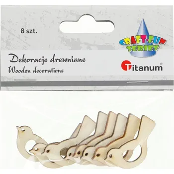 Dekorace dřevěná, HOLUBIČKY, 36 x 18 mm, 8ks/bal.