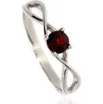 Granát Turnov Něžný zásnubní prsten český granát