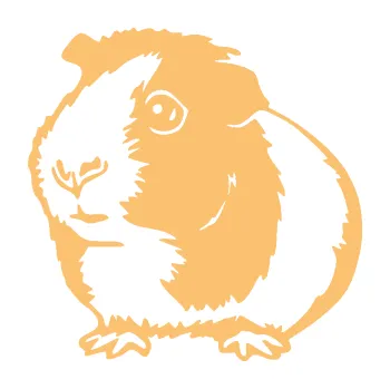 Samolepící dekorace Morče 003 levá (08 - béžová) SAMOLEPKA NA AUTO, NÁLEPKA, FÓLIE, POLEP, TUNING, VLASTNÍ TEXT, TISK, AUTOSAMOLEPKY.cz, POLEPY, OBRÁZEK, LOGO, 3D STICKERS