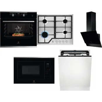 Set domácích spotřebičů ELECTROLUX KODEC75X2 + ELECTROLUX KGS6426SX + ELECTROLUX LFV616K + ELECTROLUX LMS4253TMX + ELECTROLUX EEM69410L
