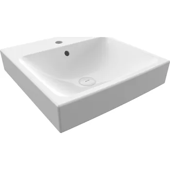 Umyvadlo Bocchi Scala umyvadlo 48,5x48cm s otvorem pro baterii, bílá lesklá, 1076-001-0126