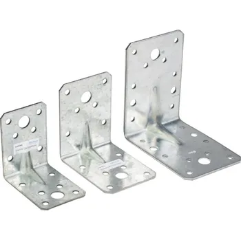 Tesařské kování Úhelník spojovací ÚP7, s prolisem, 100x100x90mm, 3,0mm, ZN