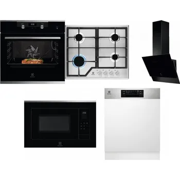 Set domácích spotřebičů ELECTROLUX KODEC75X2 + ELECTROLUX KGS6426SX + ELECTROLUX LFV616K + ELECTROLUX LMS4253TMX + ELECTROLUX EEM48300IX
