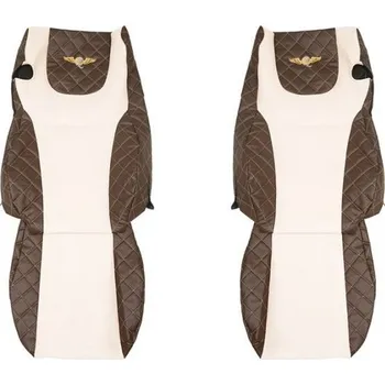 Potah sedadla Potahy sedadel Elegance - pro vozidla DAF XF 105 EURO 6 (od roku 2013), HNĚDÁ