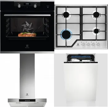 Set domácích spotřebičů ELECTROLUX KODEC75X2 + ELECTROLUX KGS6426SX + ELECTROLUX LFT426X + ELECTROLUX EEM23100L