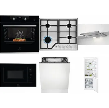 Set domácích spotřebičů ELECTROLUX KODEC75X2 + ELECTROLUX KGS6426SX + ELECTROLUX LFP326S + ELECTROLUX LMS4253TMX + ELECTROLUX EEA27200L + ELECTROLUX ENT6TF18S