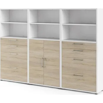 Psací stůl Falco Knihovna Office kombinace 80400/144 bílá/dub sonoma