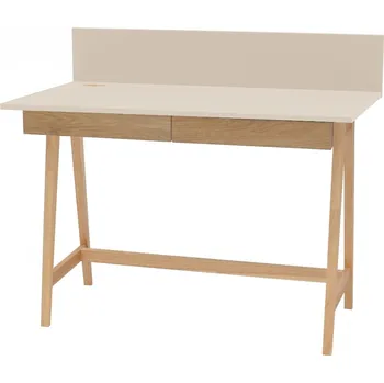 Psací stůl Béžový lakovaný pracovní stůl RAGABA LUKA 110 x 50 cm